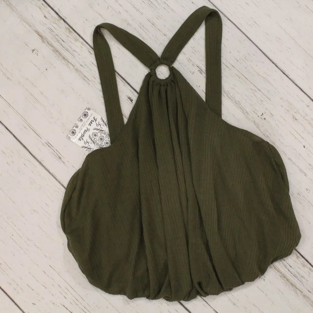 Free People Just a Fling Bubble Halter Top XS - Picture 6 of 8